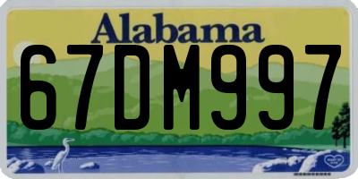 AL license plate 67DM997