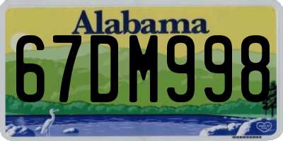 AL license plate 67DM998