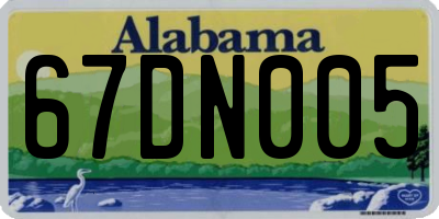 AL license plate 67DN005