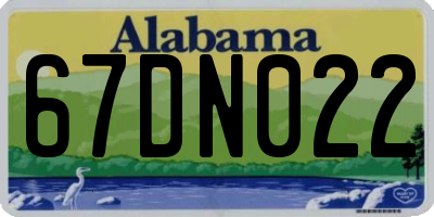 AL license plate 67DN022