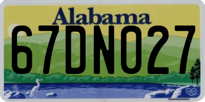 AL license plate 67DN027