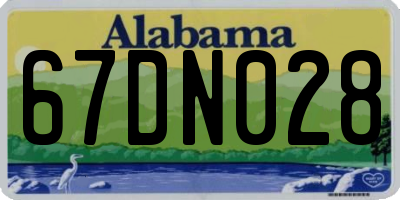AL license plate 67DN028
