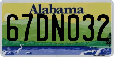 AL license plate 67DN032