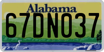 AL license plate 67DN037