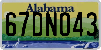 AL license plate 67DN043