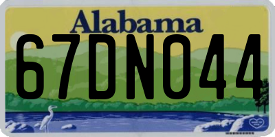 AL license plate 67DN044