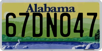 AL license plate 67DN047