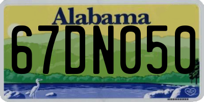 AL license plate 67DN050