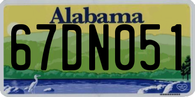AL license plate 67DN051