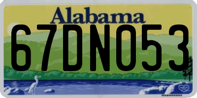 AL license plate 67DN053