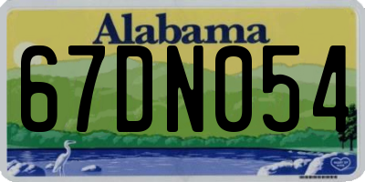 AL license plate 67DN054