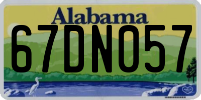 AL license plate 67DN057