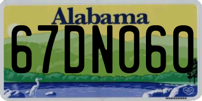 AL license plate 67DN060