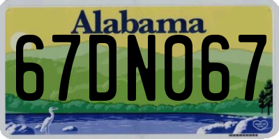 AL license plate 67DN067