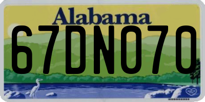 AL license plate 67DN070
