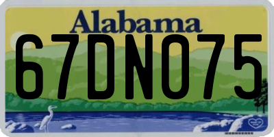 AL license plate 67DN075