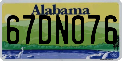 AL license plate 67DN076