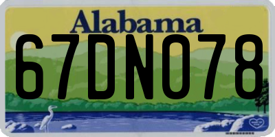 AL license plate 67DN078