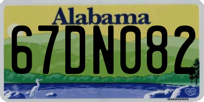 AL license plate 67DN082