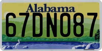 AL license plate 67DN087