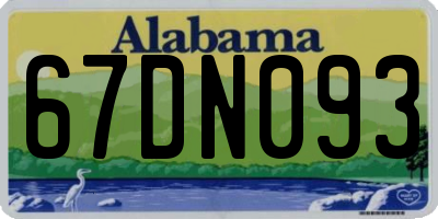 AL license plate 67DN093