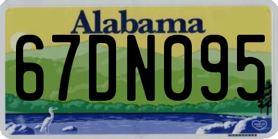 AL license plate 67DN095