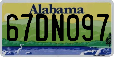 AL license plate 67DN097