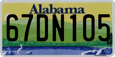 AL license plate 67DN105