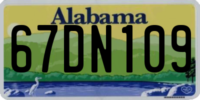 AL license plate 67DN109
