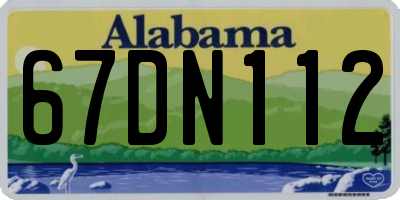 AL license plate 67DN112