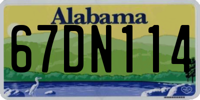 AL license plate 67DN114