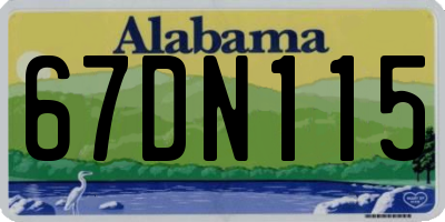 AL license plate 67DN115