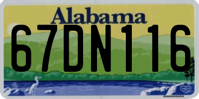 AL license plate 67DN116