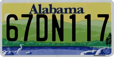 AL license plate 67DN117