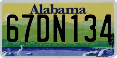 AL license plate 67DN134