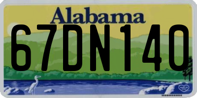 AL license plate 67DN140