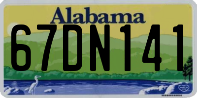 AL license plate 67DN141