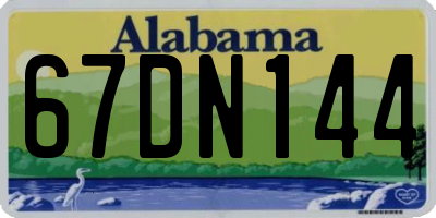 AL license plate 67DN144