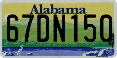 AL license plate 67DN150
