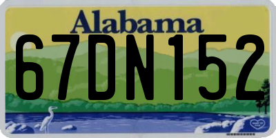 AL license plate 67DN152