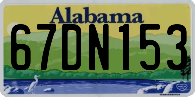 AL license plate 67DN153