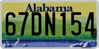 AL license plate 67DN154