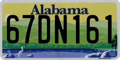 AL license plate 67DN161