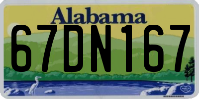 AL license plate 67DN167