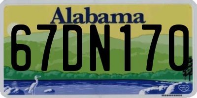 AL license plate 67DN170