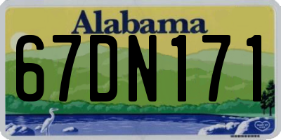 AL license plate 67DN171