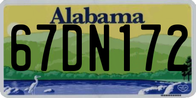 AL license plate 67DN172
