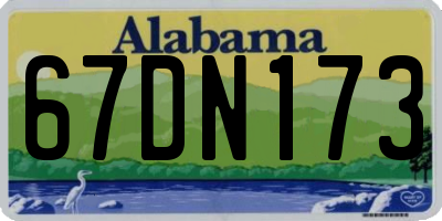 AL license plate 67DN173