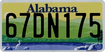 AL license plate 67DN175