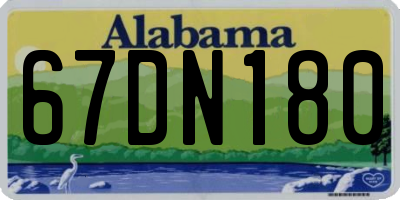 AL license plate 67DN180